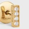 Sarı Altın ve Pırlantalı CELINE Line Küpe Sarı Altın ve Pırlantalı CELINE Line Küpe