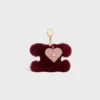 Shearling ve Dana Derisinden Triomphe Ponpon Charm