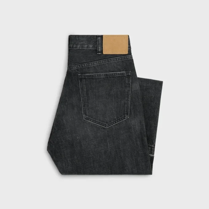 Siyah Ice Rinse Wash Denim Wesley Jeans
