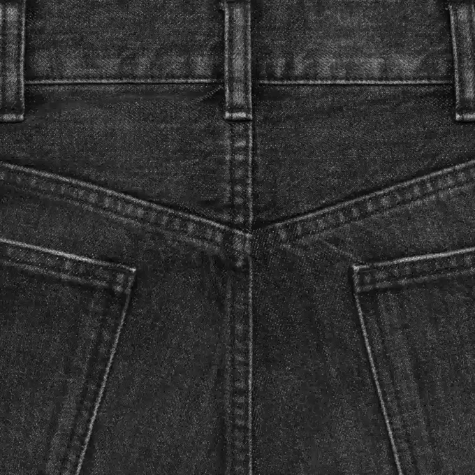 Siyah Ice Rinse Wash Denim Wesley Jeans
