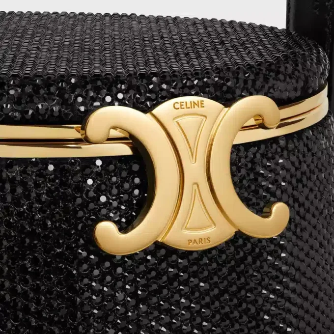 Strass detaylı süet dana derisi CELINE Nina Minaudiere Strass detaylı süet dana derisi CELINE Nina Minaudiere