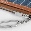 Strasslı Çizgili Denim Para Çantası Strasslı Çizgili Denim Para Çantası