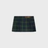 Tartan Yünlü Kilt Mini Etek Tartan Yünlü Kilt Mini Etek