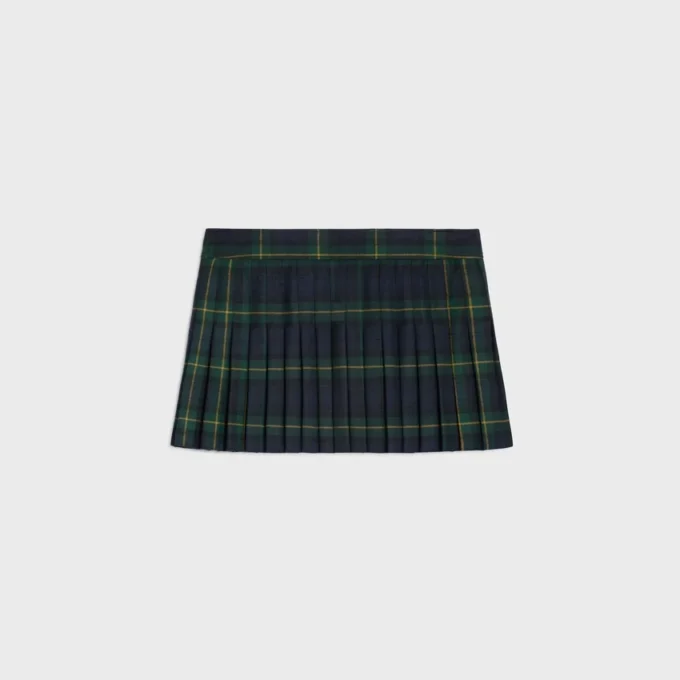 Tartan Yünlü Kilt Mini Etek Tartan Yünlü Kilt Mini Etek