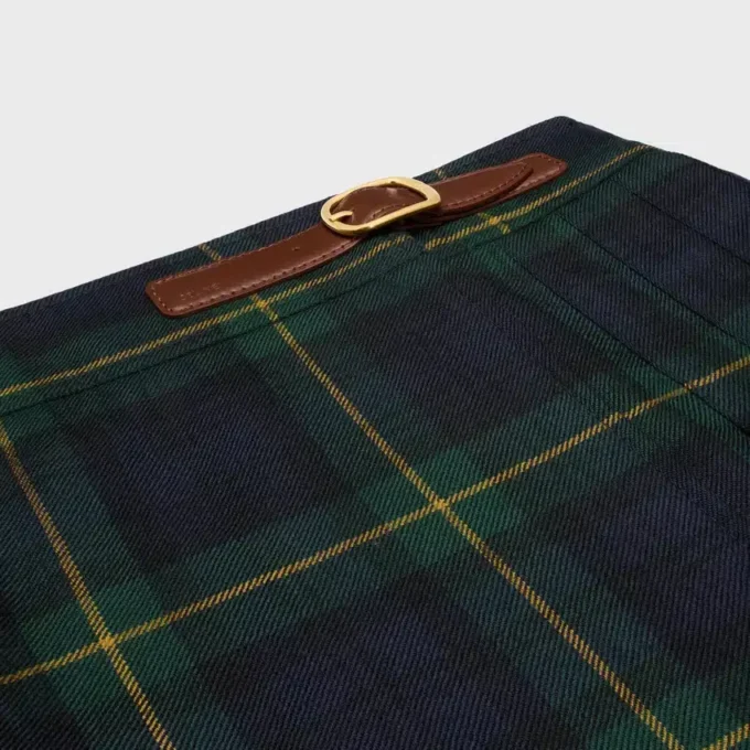Tartan Yünlü Kilt Mini Etek Tartan Yünlü Kilt Mini Etek