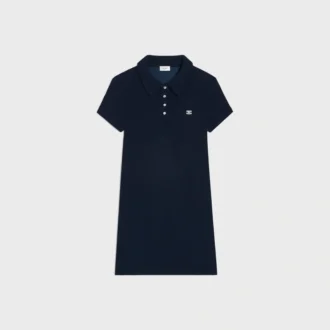 Terry Pamuklu Mini Polo Elbise