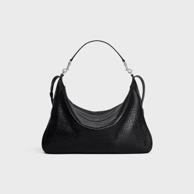 Timsah Desenli Geyik Derisi Büyük Askılı Romy Timsah Desenli Geyik Derisi Büyük Askılı Romy