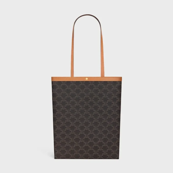 Triomphe Canvas Orta Boy Düz Alışveriş Çantası Triomphe Canvas Orta Boy Düz Alışveriş Çantası