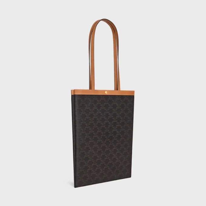 Triomphe Canvas Orta Boy Düz Alışveriş Çantası Triomphe Canvas Orta Boy Düz Alışveriş Çantası