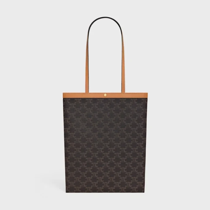 Triomphe Canvas Orta Boy Düz Alışveriş Çantası Triomphe Canvas Orta Boy Düz Alışveriş Çantası