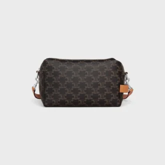 Triomphe Canvas ve Dana Derisi Crossbody Çanta