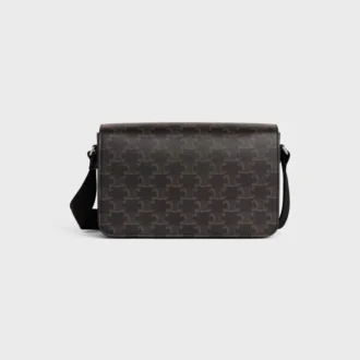 Triomphe Canvas ve Dana Derisi Flap Messenger Çanta