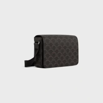 Triomphe Canvas ve Dana Derisi Flap Messenger Çanta