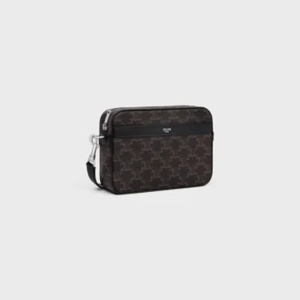 Triomphe Canvas ve Dana Derisinden Küçük Messenger Çanta