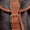 Triomphe Canvas ve Dana Derisinden Mini Sırt Çantası Folco Triomphe Canvas ve Dana Derisinden Mini Sırt Çantası Folco