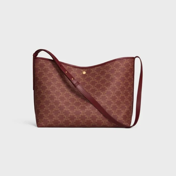 Triomphe Canvas ve Dana Derisinden Yumuşak Alışveriş Çantası Triomphe Canvas ve Dana Derisinden Yumuşak Alışveriş Çantası