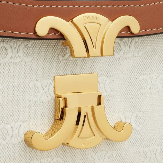 Triomphe Desenli Tekstil ve Dana Derisi Classique Triomphe Çanta Triomphe Desenli Tekstil ve Dana Derisi Classique Triomphe Çanta