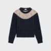 Triomphe Fair Isle Yünlü Bisiklet Yaka Kazak