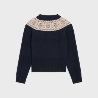 Triomphe Fair Isle Yünlü Bisiklet Yaka Kazak