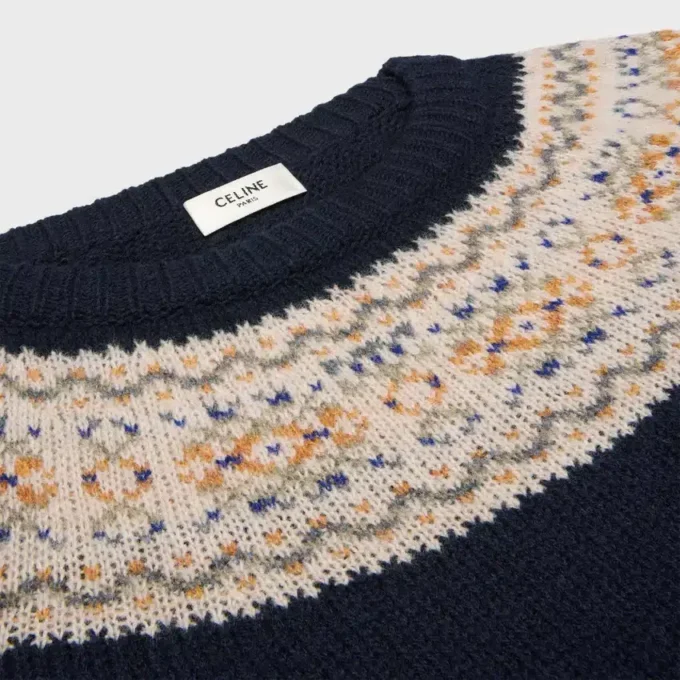 Triomphe Fair Isle Yünlü Bisiklet Yaka Kazak