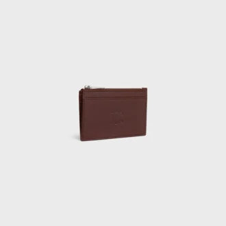 Triomphe Kabartmalı Satenli Dana Derisi Fermuarlı Kartlık