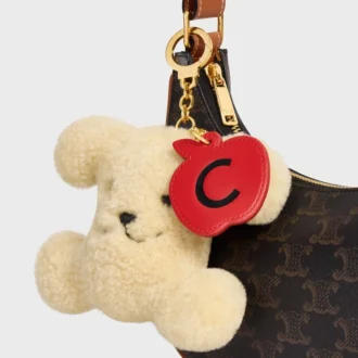 Triomphe Ponpon Süs Shearling ve Dana Derisi Elma