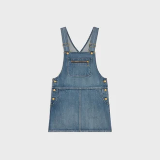 Union Wash Denim Mini Tulum Elbise