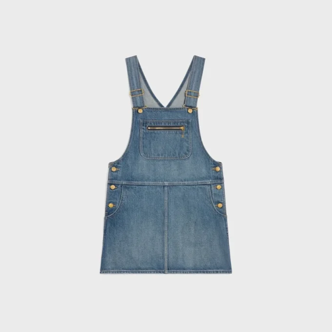 Union Wash Denim Mini Tulum Elbise Union Wash Denim Mini Tulum Elbise
