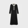 Viskon Georgette Midi Polo Elbise Viskon Georgette Midi Polo Elbise