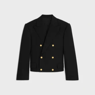 Yün Gabardin Colonne Blazer