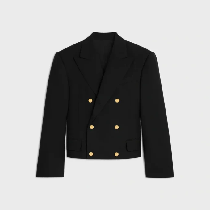 Yün Gabardin Colonne Blazer Yün Gabardin Colonne Blazer