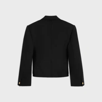 Yün Gabardin Colonne Blazer