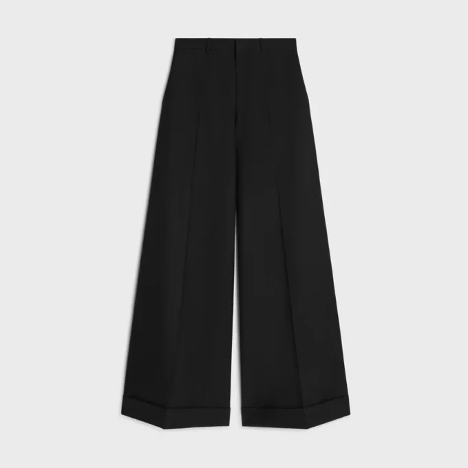 Yün Gabardin Long Docks Pantolon Yün Gabardin Long Docks Pantolon