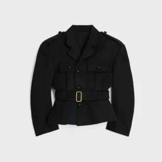 Yün Gabardin Peplum Ceket