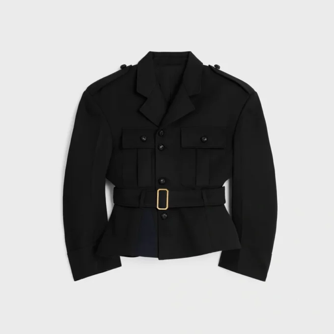 Yün Gabardin Peplum Ceket Yün Gabardin Peplum Ceket