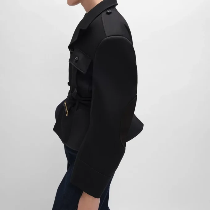 Yün Gabardin Peplum Ceket Yün Gabardin Peplum Ceket