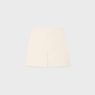 Yün İpek Gabardin Trapeze Mini Etek