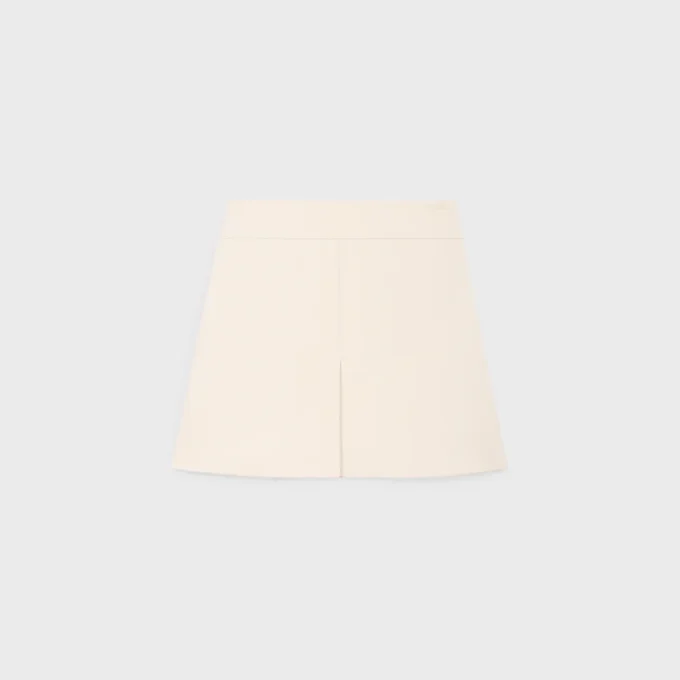Yün İpek Gabardin Trapeze Mini Etek Yün İpek Gabardin Trapeze Mini Etek