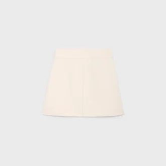 Yün İpek Gabardin Trapeze Mini Etek