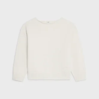 Yün ve Kaşmirden Yapılmış Kayık Yaka Kazak