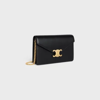 Zincirli Cüzdan Parlak Dana Derisi Margo